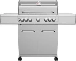 Grillfürst G521G 5-Brenner Edelstahl-Gasgrill - 1. FC Köln Edition - Gusseisenroste