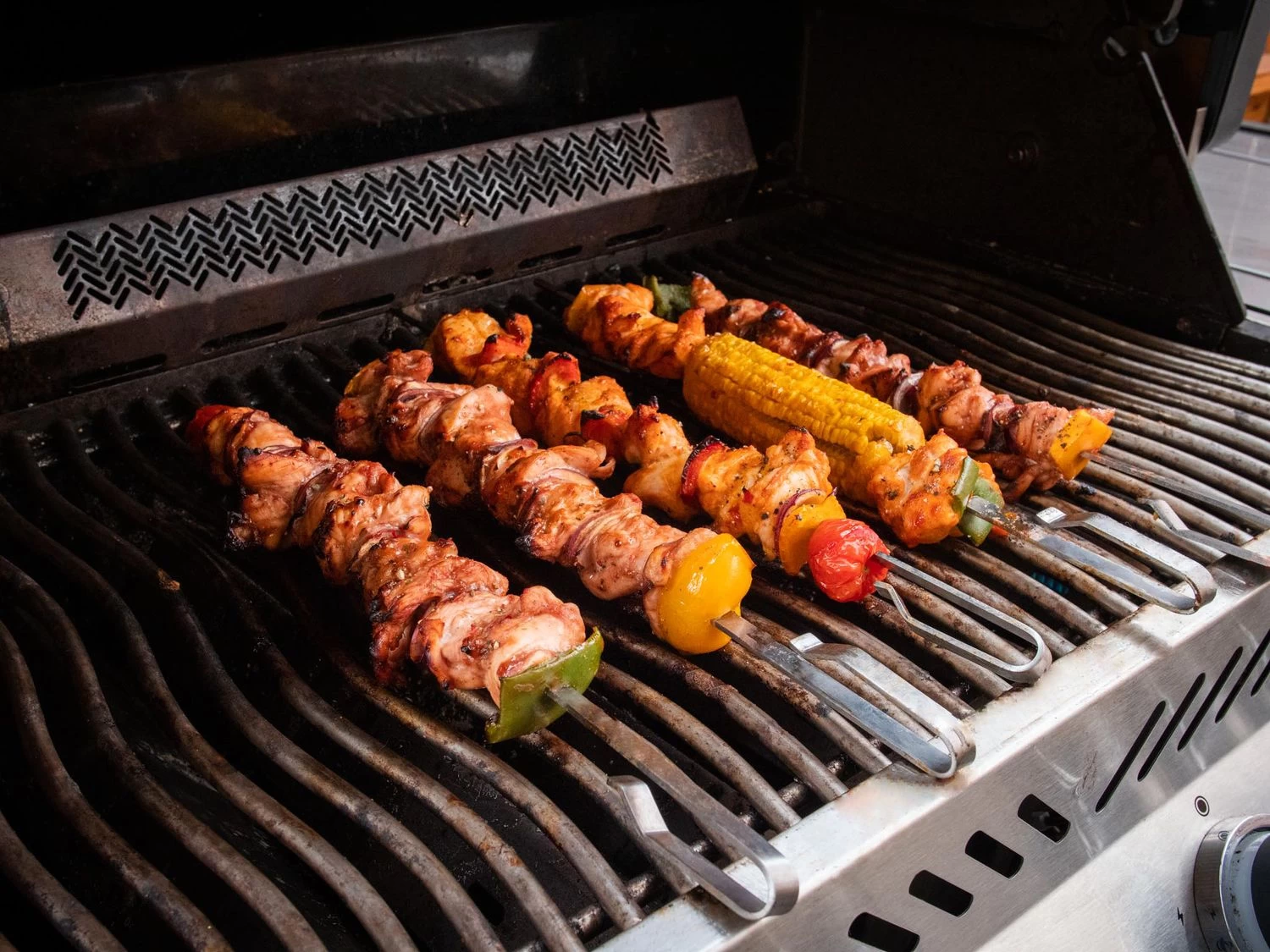 Grillfürst Edelstahl Spieße 45 Cm - 6er Set - Kompatibel Mit Schaschlikset Für Drehspieß – Bild 2