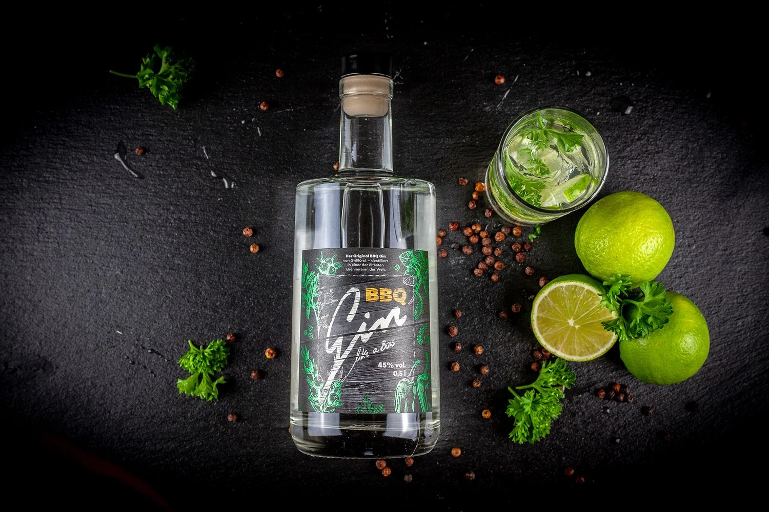 Grillfürst BBQ Gin - Gin Like A Boss, 45 % Vol. 0,5l – Bild 3