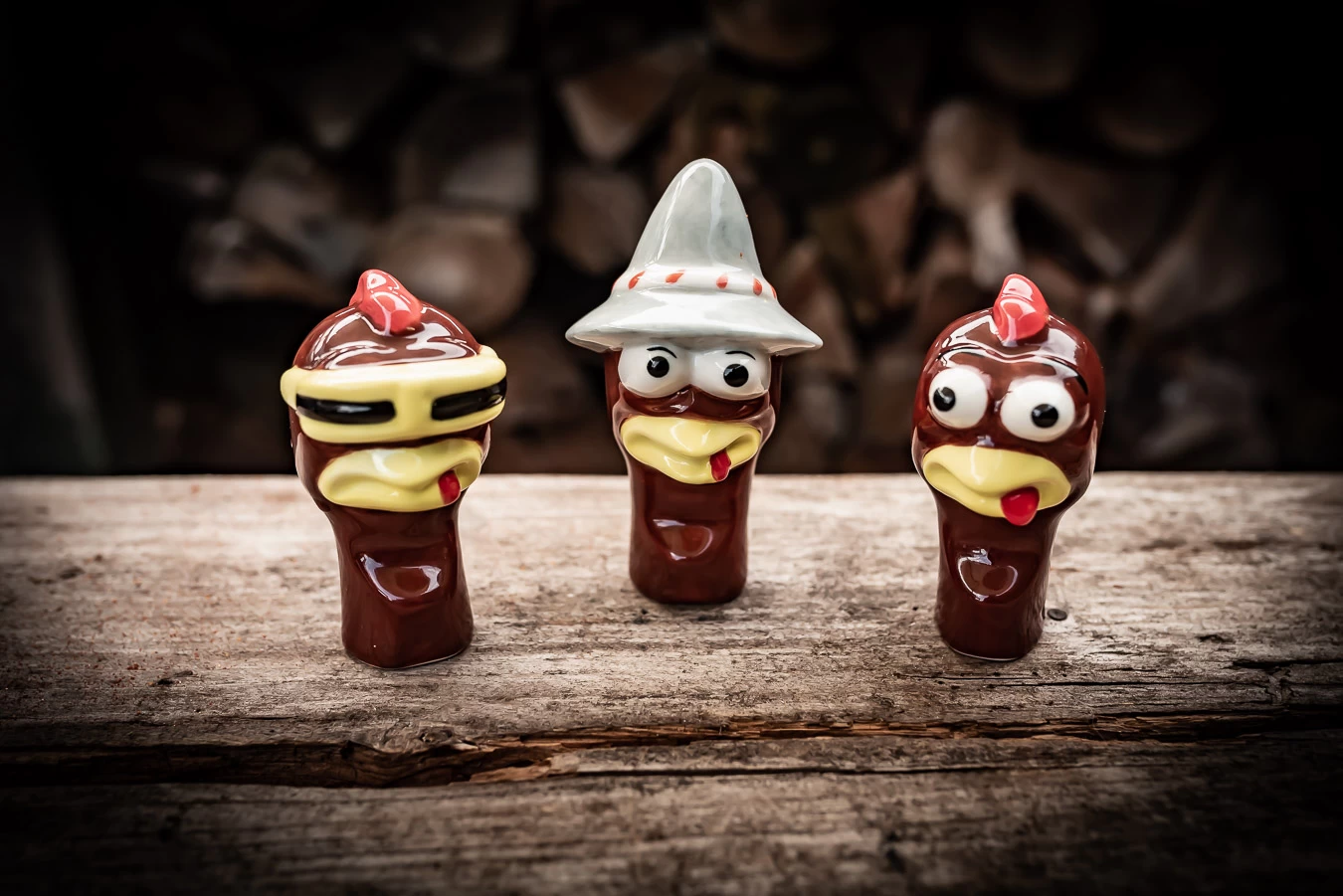 Grillfürst Chicken Heads /Porzellan Hühnerköpfe - 3er Set