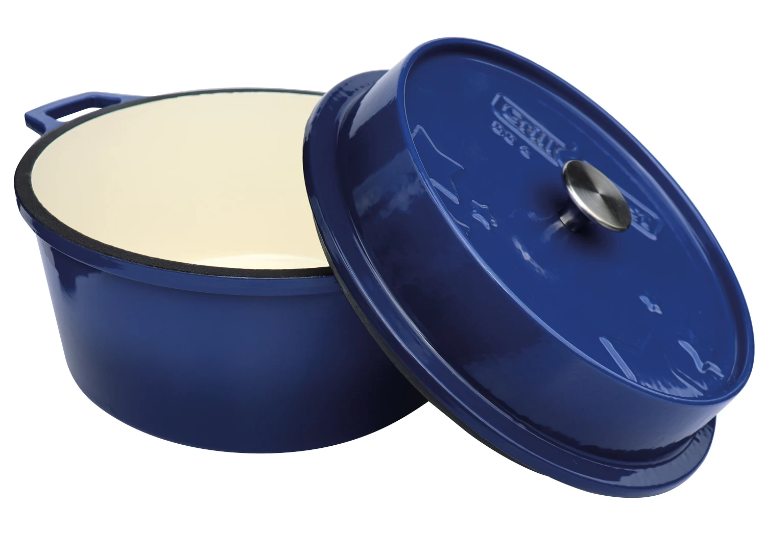 Grillfürst Emaillierter Dutch Oven Ohne Füsse DO6 - Blau