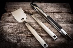 Grillfürst Premium Edelstahl Grillbesteck Set Mit Grillzange, -Wender Und -Gabel