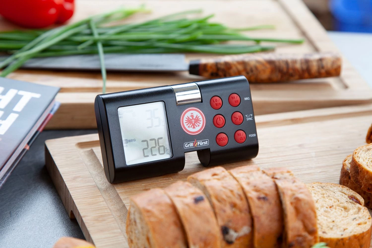 Grillfürst Funk-Thermometer / Grillthermometer / Grillgut Thermometer - Eintracht Frankfurt Edition – Bild 5