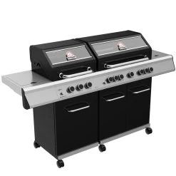 Grillfürst G750G 7-Brenner Doppelkammer - Gasgrill - Eintracht Frankfurt Edition - Gusseisenroste
