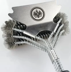 Grillfürst Grillbürste - Eintracht Frankfurt Edition - Edelstahl, Mit Breitem 3-fach Bürstenkopf Und Schaber