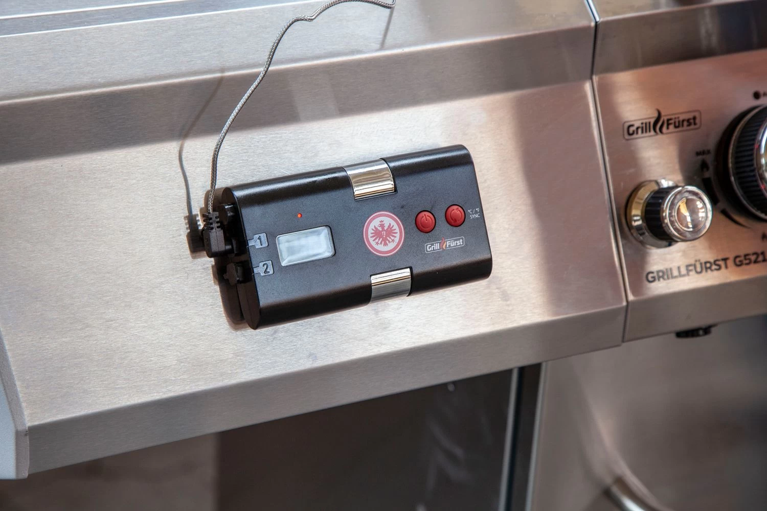Grillfürst Funk-Thermometer / Grillthermometer / Grillgut Thermometer - Eintracht Frankfurt Edition – Bild 6