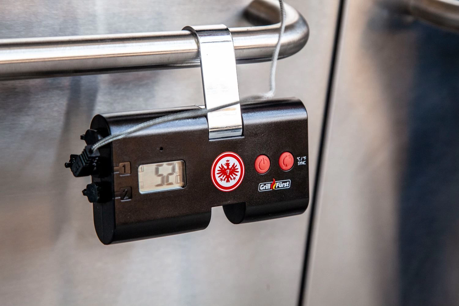 Grillfürst Funk-Thermometer / Grillthermometer / Grillgut Thermometer - Eintracht Frankfurt Edition – Bild 7