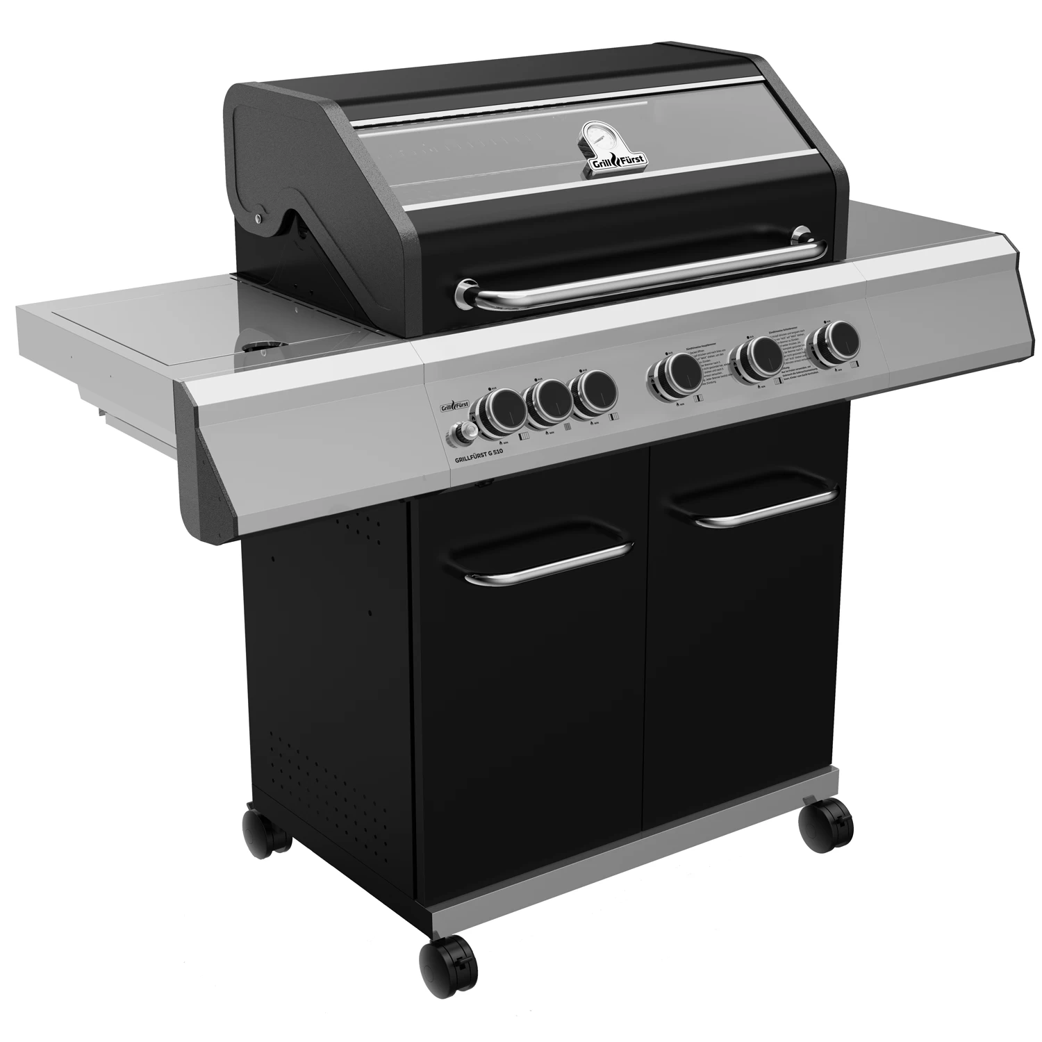 Grillfürst G510E Grill Control Edition 5-Brenner Gasgrill Mit Grill Control, Hochtemperaturbrenner Und Edelstahl Rosten – Bild 3