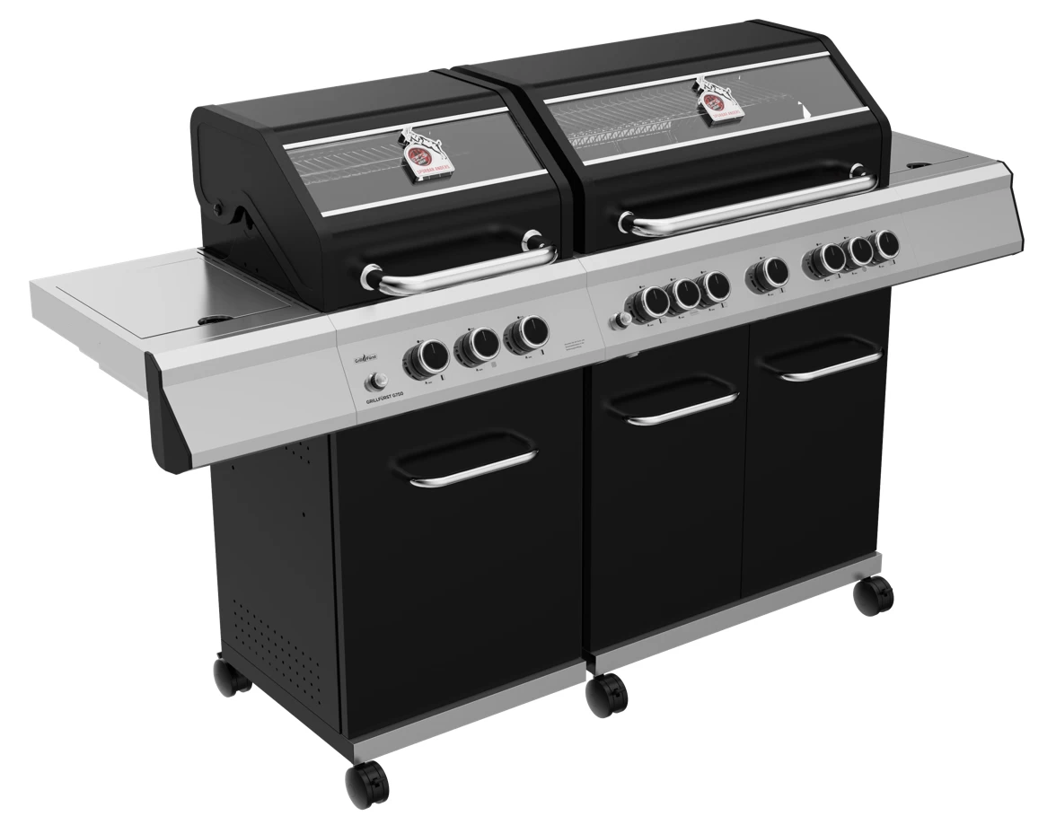 Grillfürst G750G 7-Brenner Doppelkammer - Gasgrill - 1. FC Köln Edition - Gusseisenroste – Bild 2