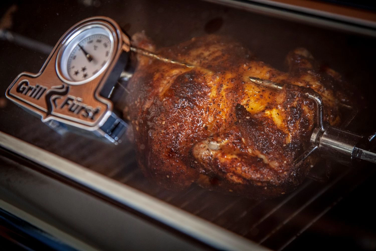 Grillfürst Universal Drehspieß / Rotisserie Set Aus Edelstahl Mit Motor Für über 30 Versch. Grillgeräte – Bild 4