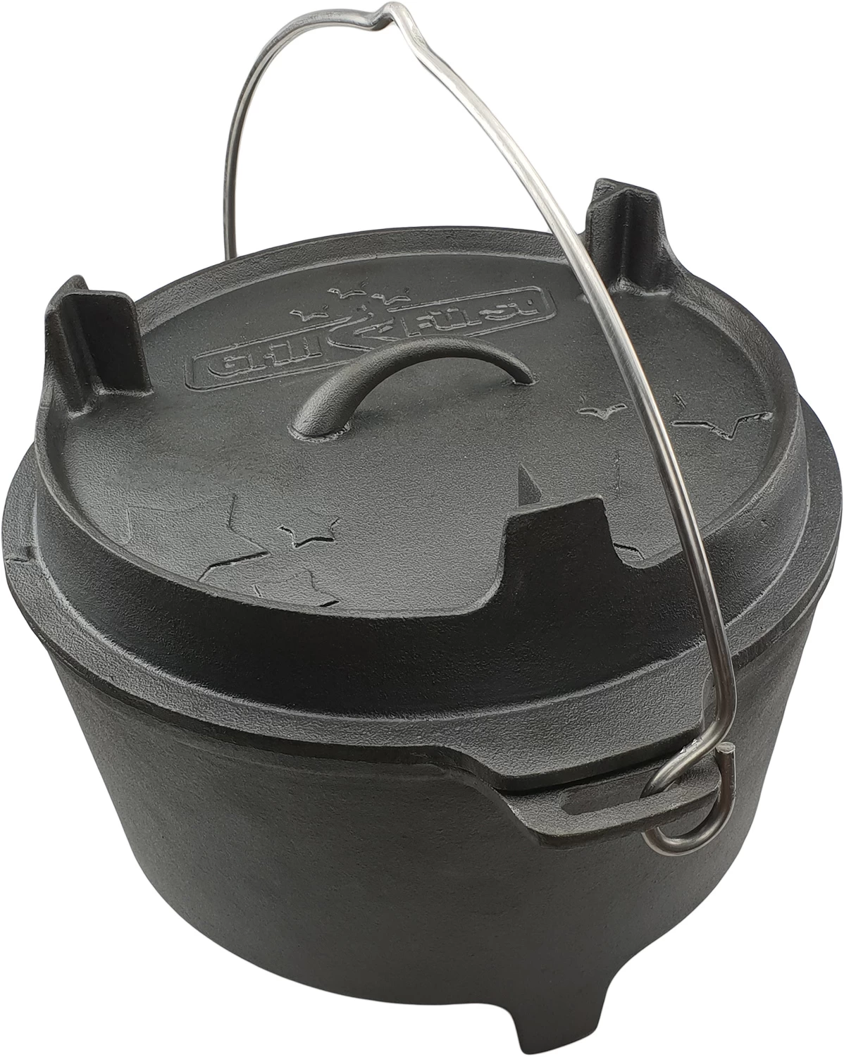 Grillfürst Dutch Oven Set BBQ Edition DO9 - X-DEAL Inkl. Tragetasche / Aufbewahrungstasche, Gusseisen Pflege Und Deckelheber