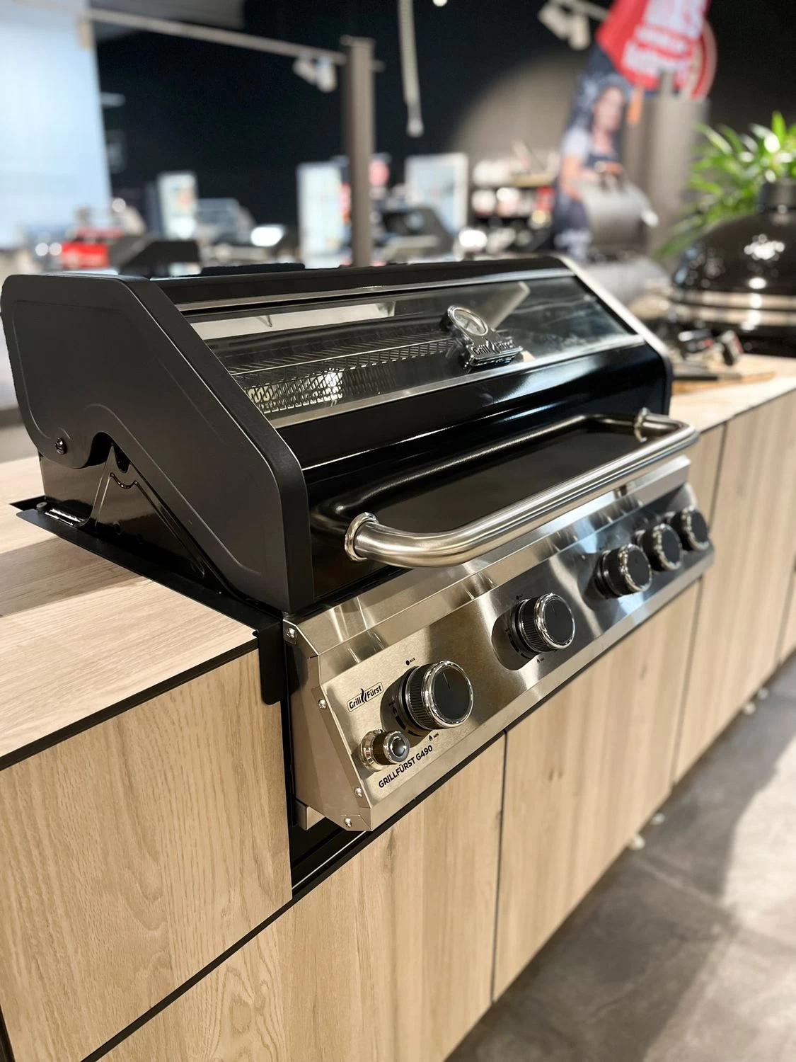 Grillfürst G490G 4-Brenner Einbaugrill - Black Edition - Mit Heckbrenner Und Gusseisen Rosten – Bild 10