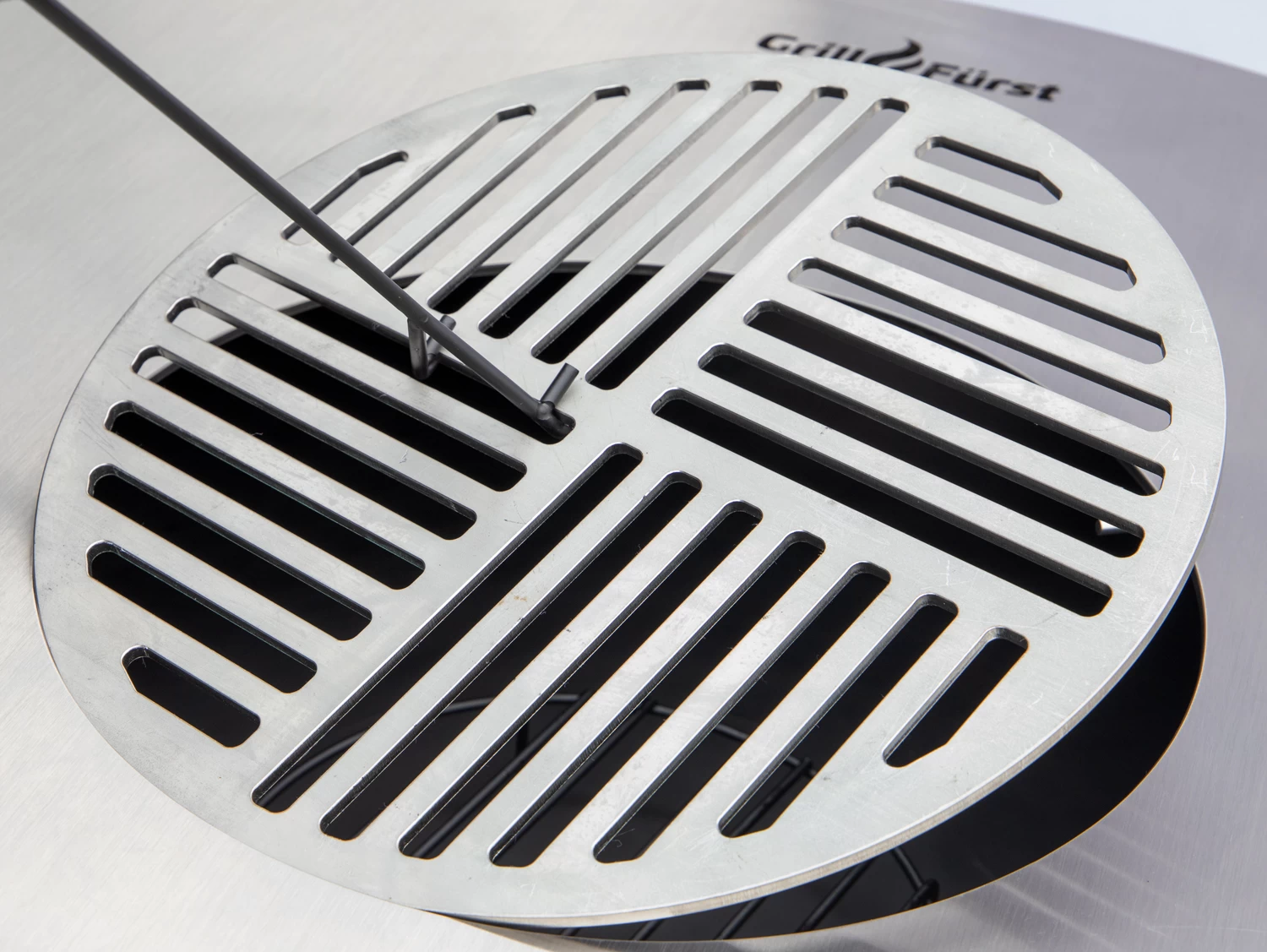 Grillfürst Feuerplatte - Feuerstelle Mit 6 Mm Edelstahl Grillplatte Mit Grillrost – Bild 4