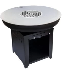 Grillfürst Feuerplatte - Feuerstelle Mit 6 Mm Edelstahl Grillplatte Mit Grillrost