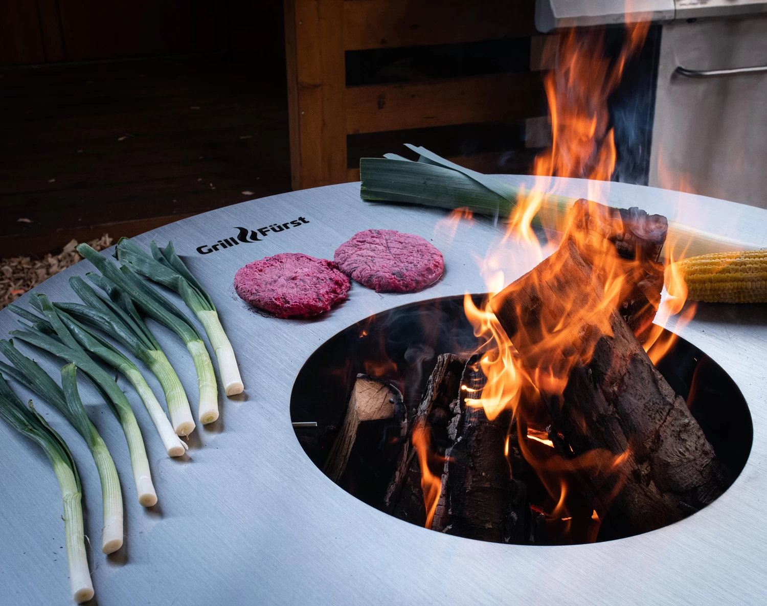 Grillfürst Feuerplatte - Feuerstelle Mit 6 Mm Edelstahl Grillplatte Mit Grillrost – Bild 20