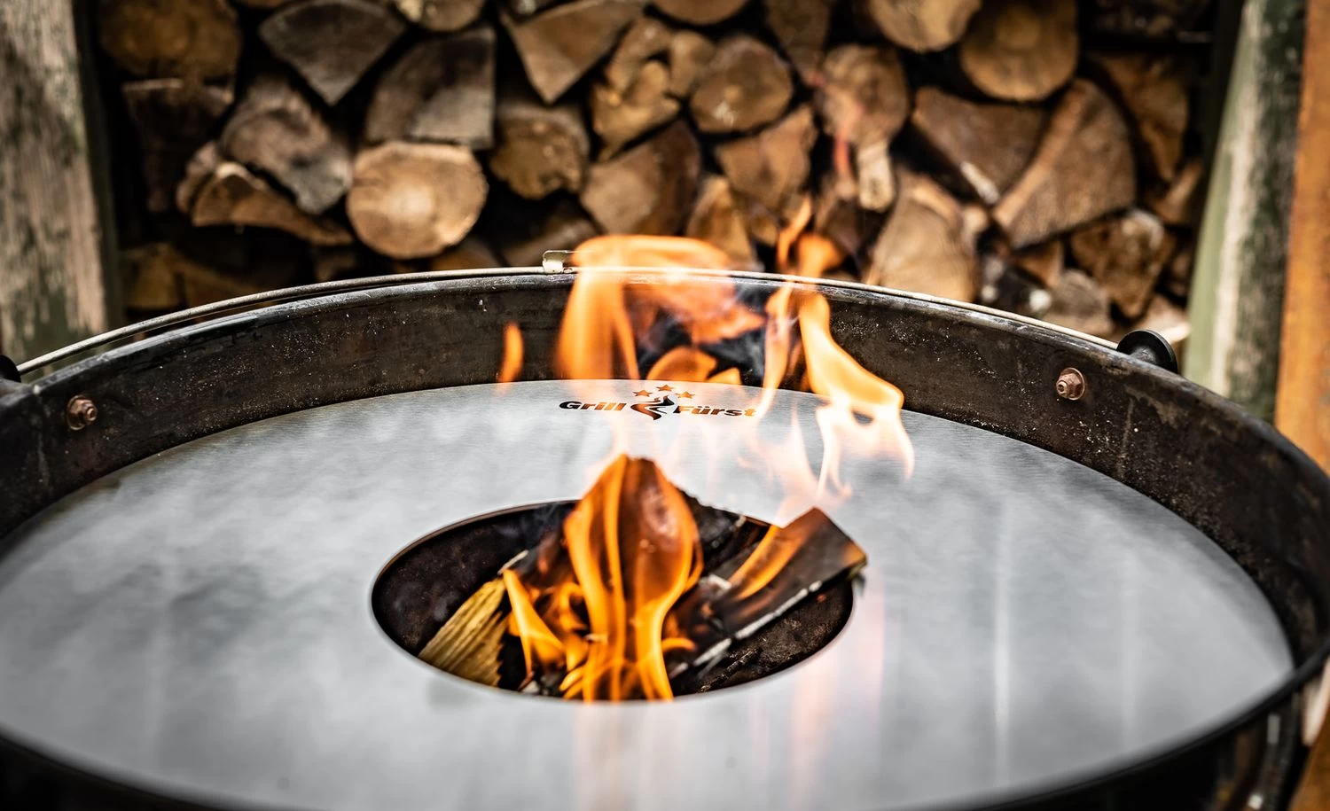 Grillfürst Feuerplatte Aus Edelstahl Für 57cm Kugelgrills - Durchmesser 54,5 Cm – Bild 2