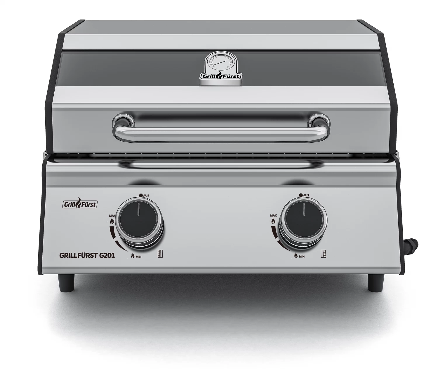 Grillfürst G201E 2-Brenner Gasgrill Portabel V2 - Campinggrill / Balkongrill 50mbar