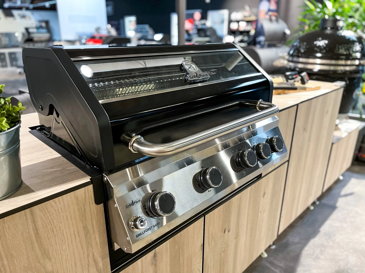 Grillfürst G490G 4-Brenner Einbaugrill - Black Edition - Mit Heckbrenner Und Gusseisen Rosten – Bild 5