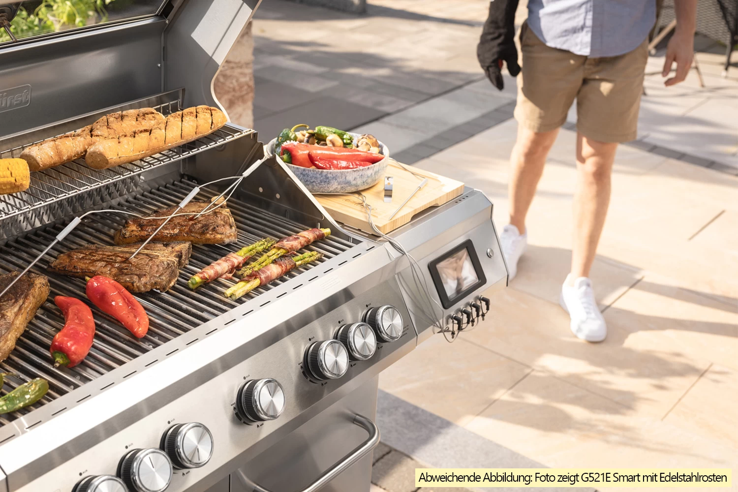 Grillfürst G521G Smart Grill - Mit Automatischer Temperatursteuerung, Hochtemperaturbrenner, Heckbrenner Und Gusseisen Rosten – Bild 11