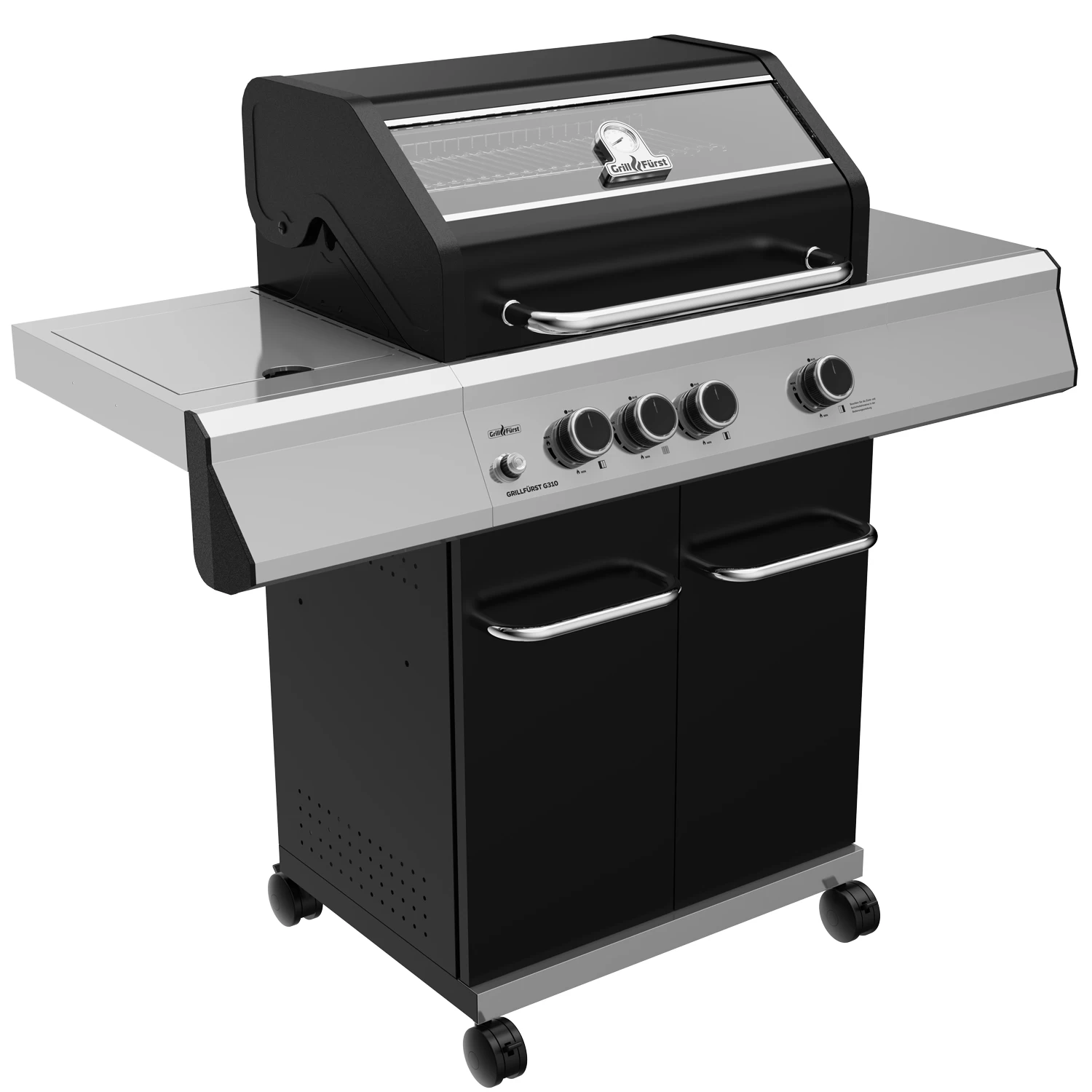 Grillfürst G310E Grill Control Edition 3-Brenner Gasgrill Mit Grill Control, Hochtemperaturbrenner Und Edelstahl Rosten – Bild 3
