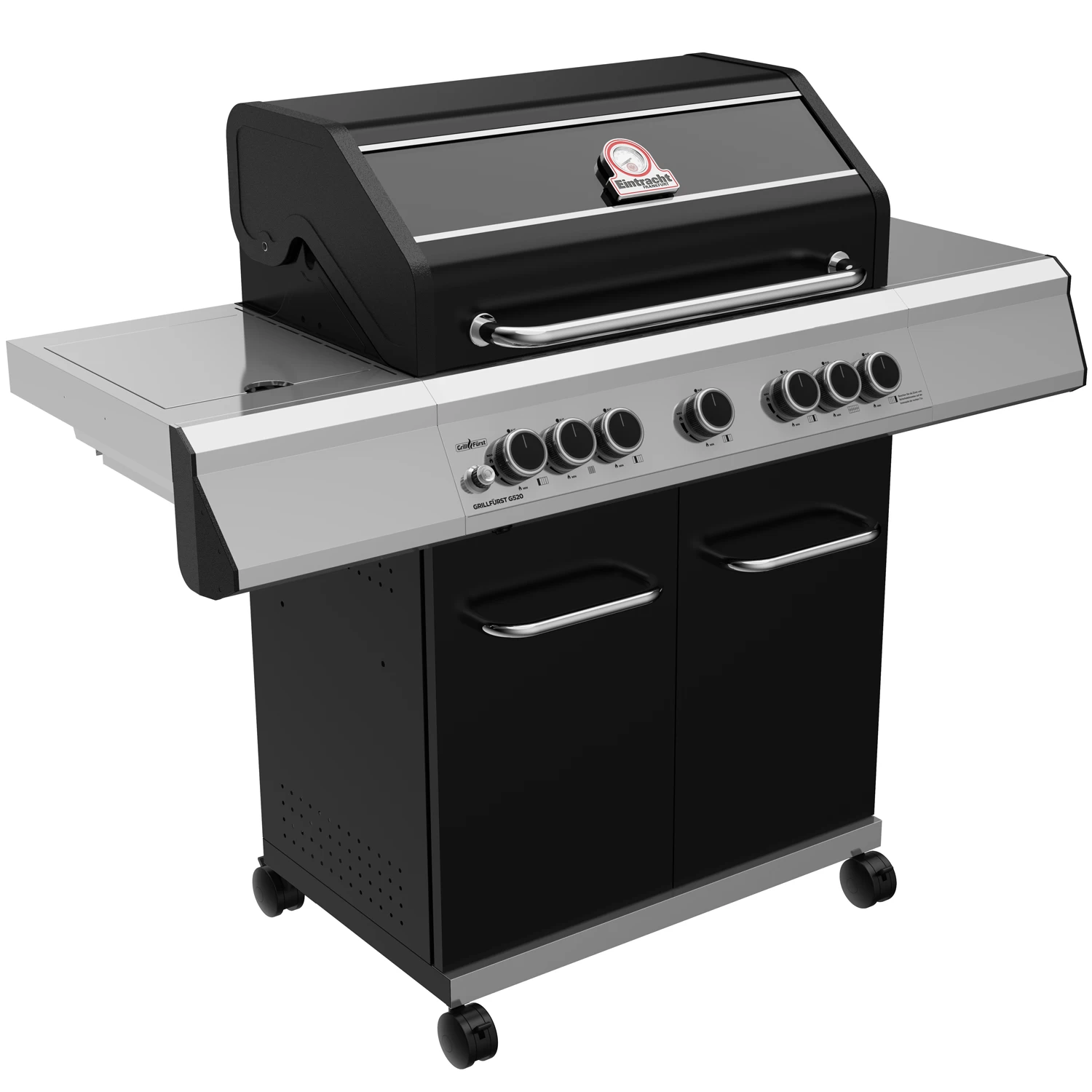 Grillfürst G520G 5-Brenner Gasgrill - Eintracht Frankfurt Edition - Gusseisenroste - X-DEAL Inkl. Zubehörpaket – Bild 2
