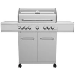 Grillfürst G521E 5-Brenner Edelstahl-Gasgrill Mit Hochtemperaturbrenner, Heckbrenner Und Edelstahl Rosten - X-DEAL Inkl. Zubehörpaket
