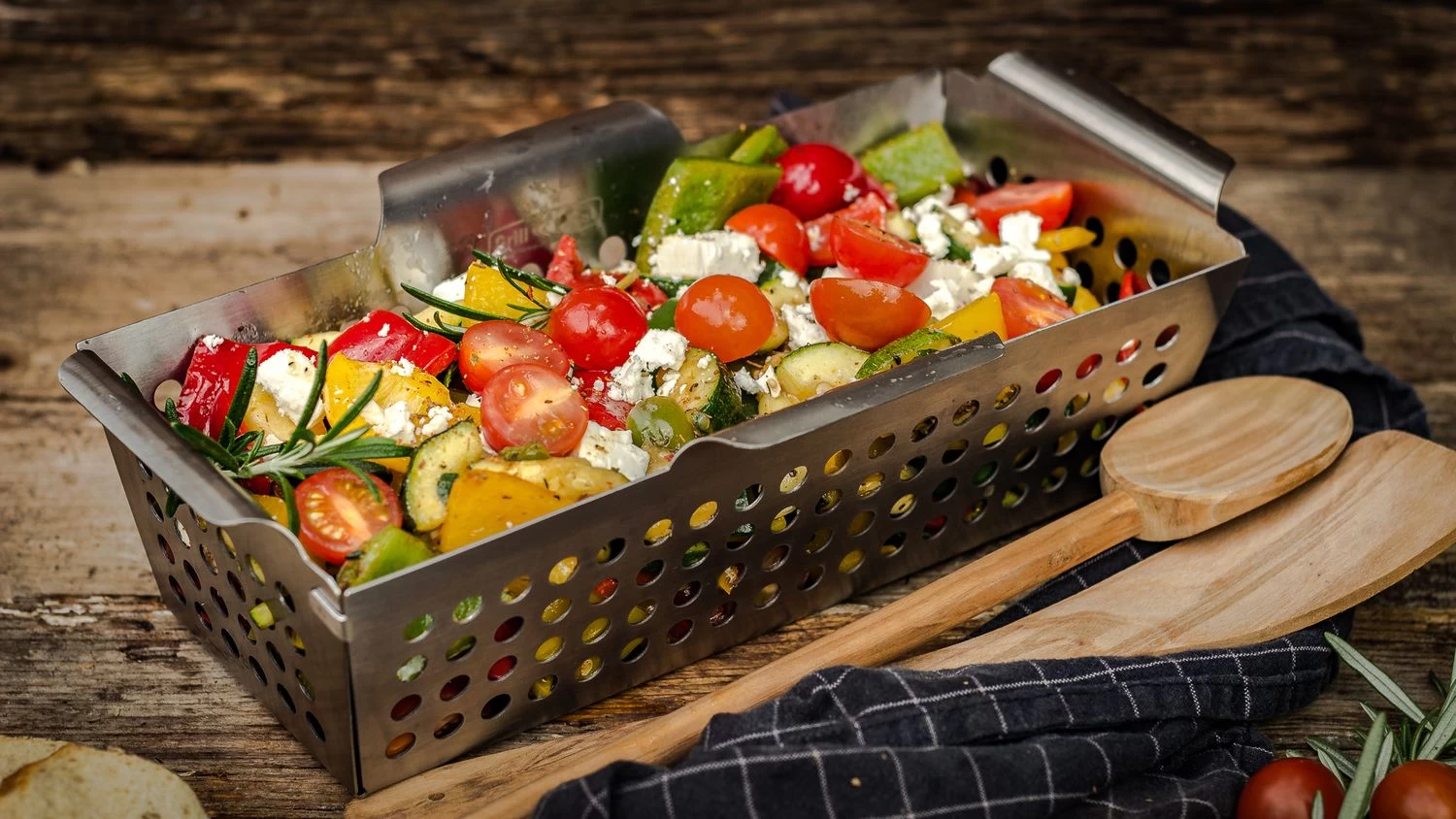 Grillfürst Gemüsekorb Edelstahl Rechteckig 31 X 16cm – Bild 2