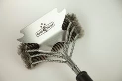 Grillfürst Grillbürste Edelstahl, Mit Breitem 3-fach Bürstenkopf Und Schaber