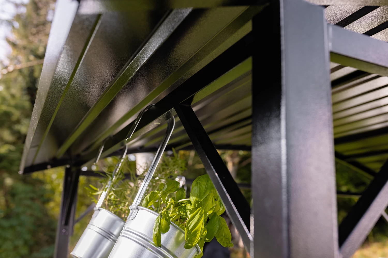 Grillfürst Premium Grillpavillon Aus Stahl Mit Wetterfestem Metalldach Und Ablageflächen – Bild 9