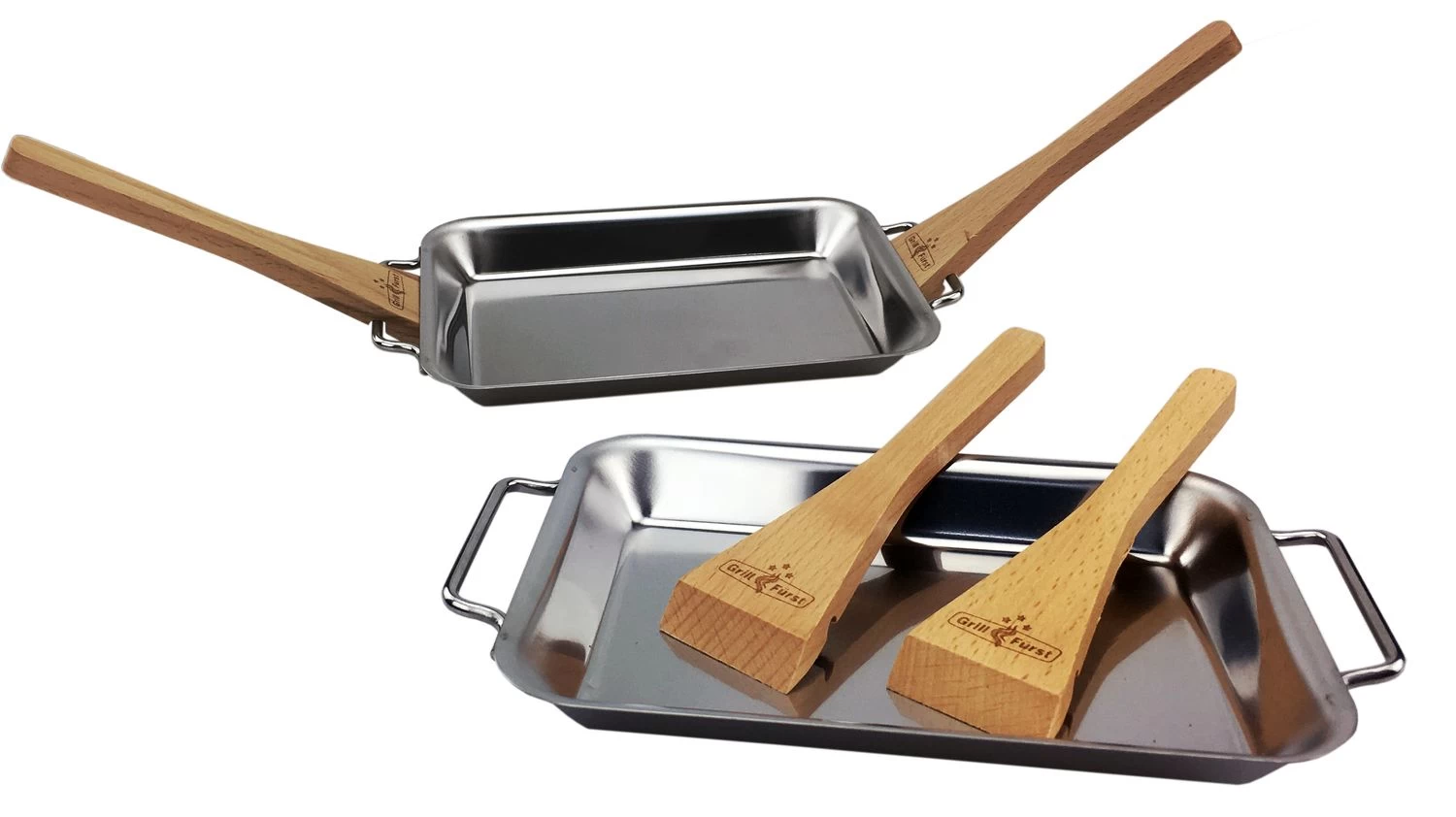 Grillfürst Grillpfännchen 2er Set Mit Schabern – Bild 2