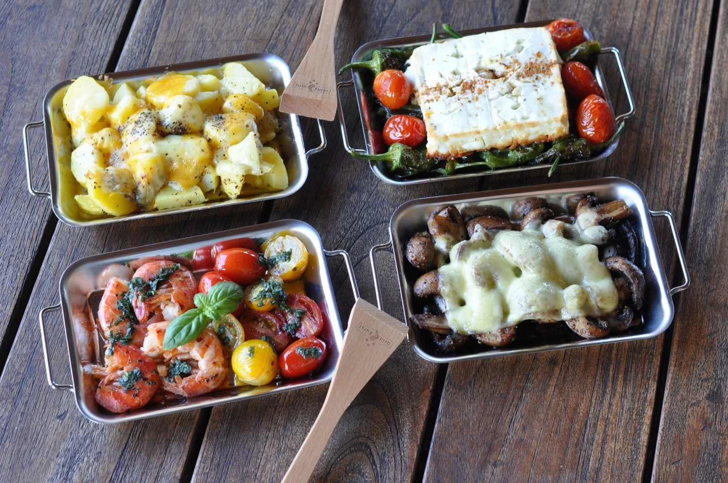 Grillfürst Grillpfännchen 2er Set Mit Schabern – Bild 3