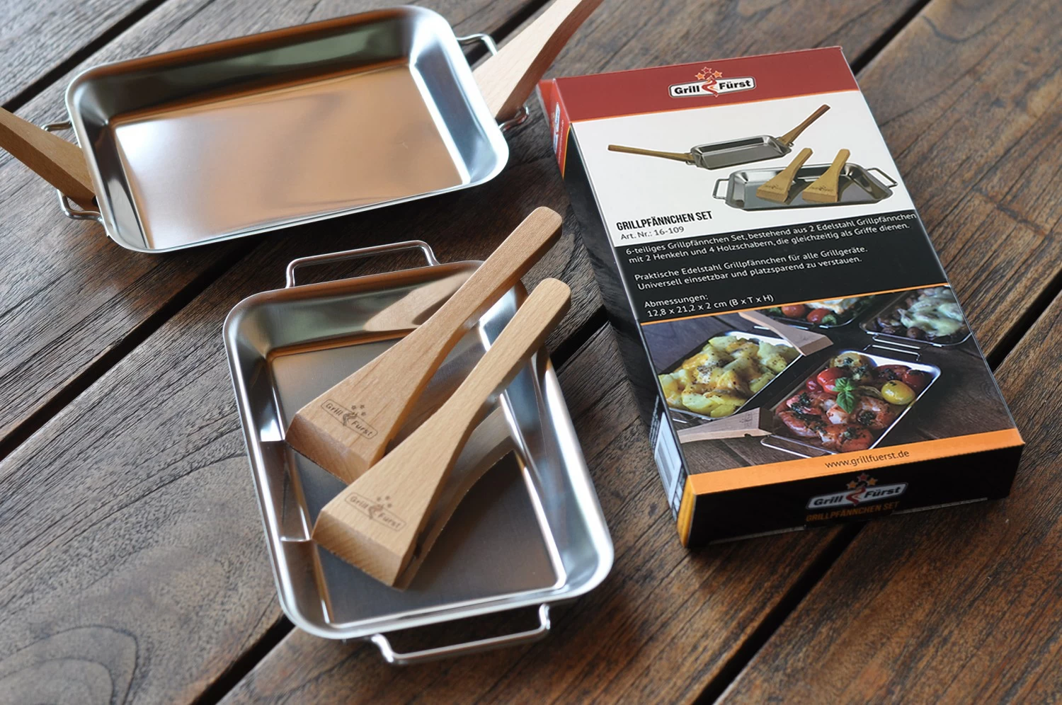 Grillfürst Grillpfännchen 2er Set Mit Schabern