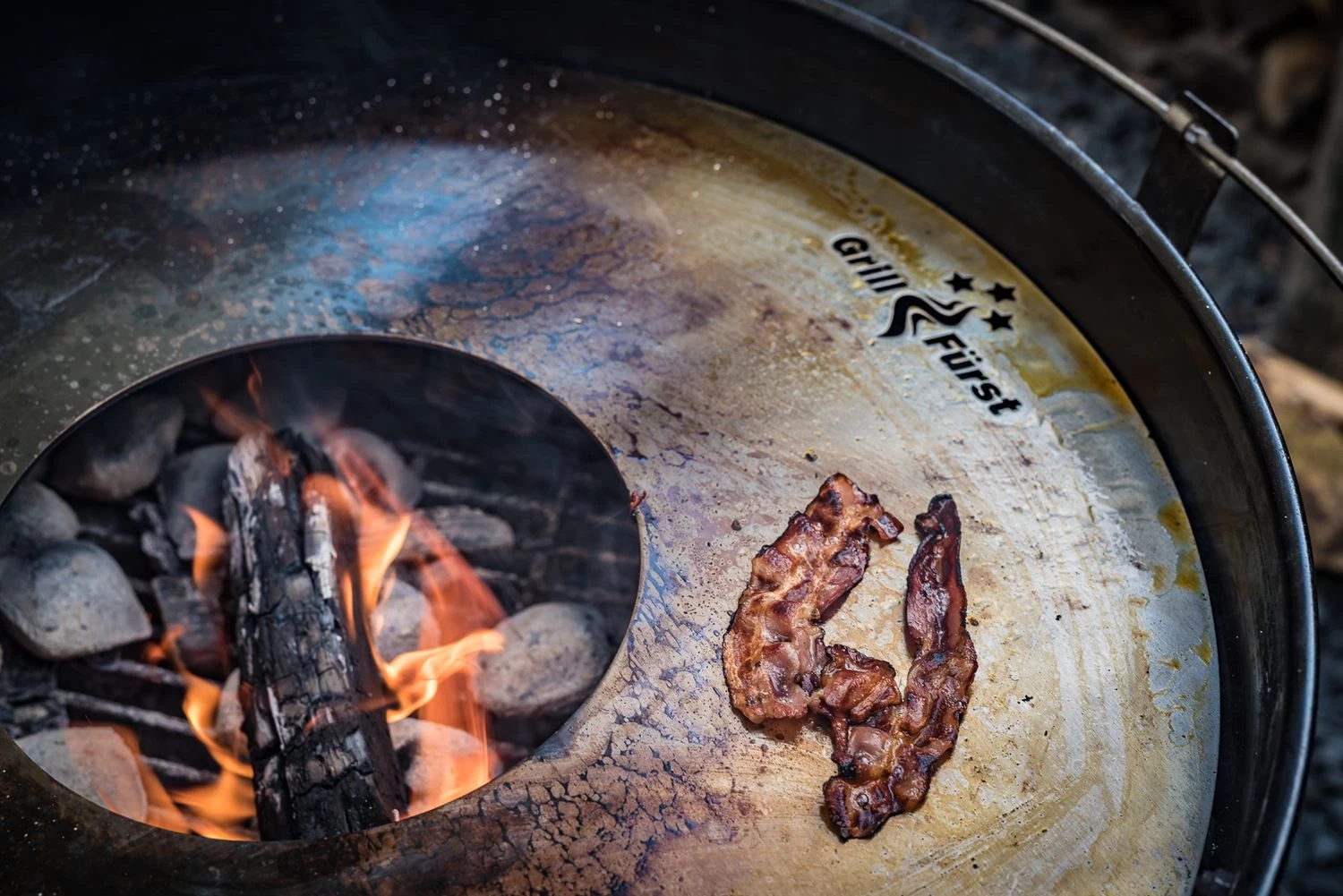 Grillfürst Feuerplatte Aus Edelstahl Für 57cm Kugelgrills - Durchmesser 54,5 Cm – Bild 3