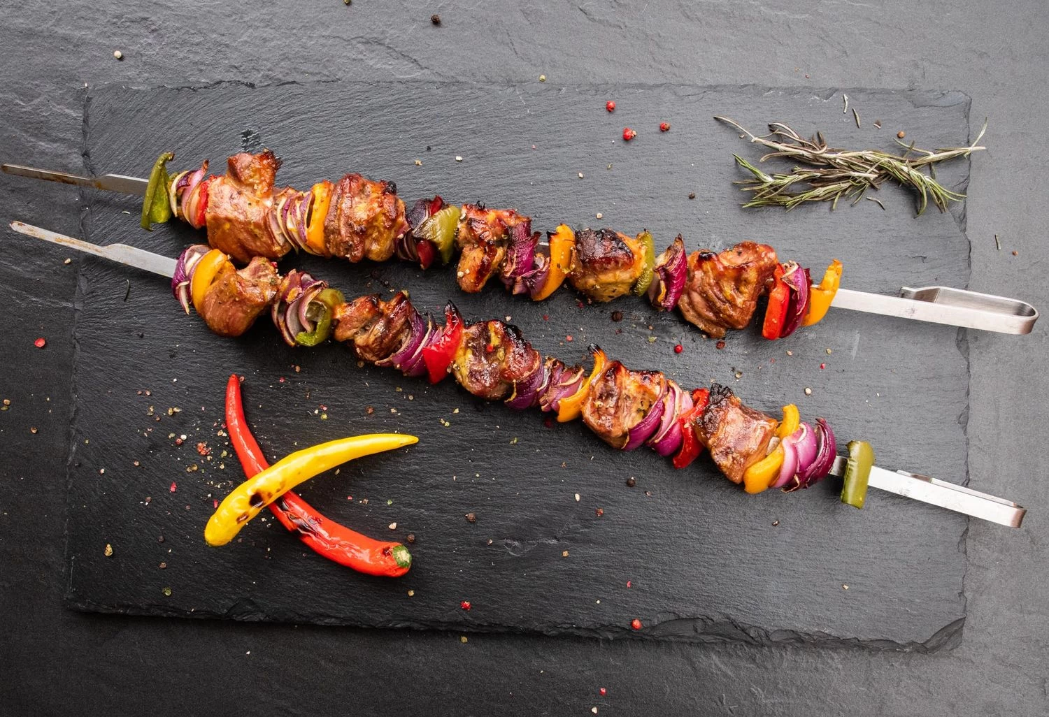 Grillfürst Edelstahl Spieße 60 Cm - 6er Set - Kompatibel Mit Schaschlikset Für Drehspieß – Bild 3