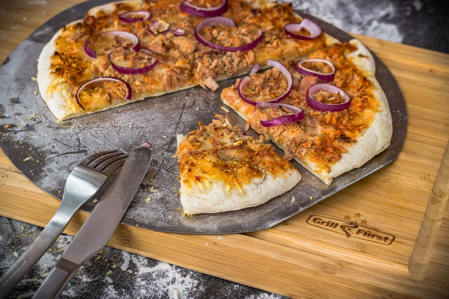 Grillfürst Pizzastein 33 Cm Mit Pizzablech – Bild 11
