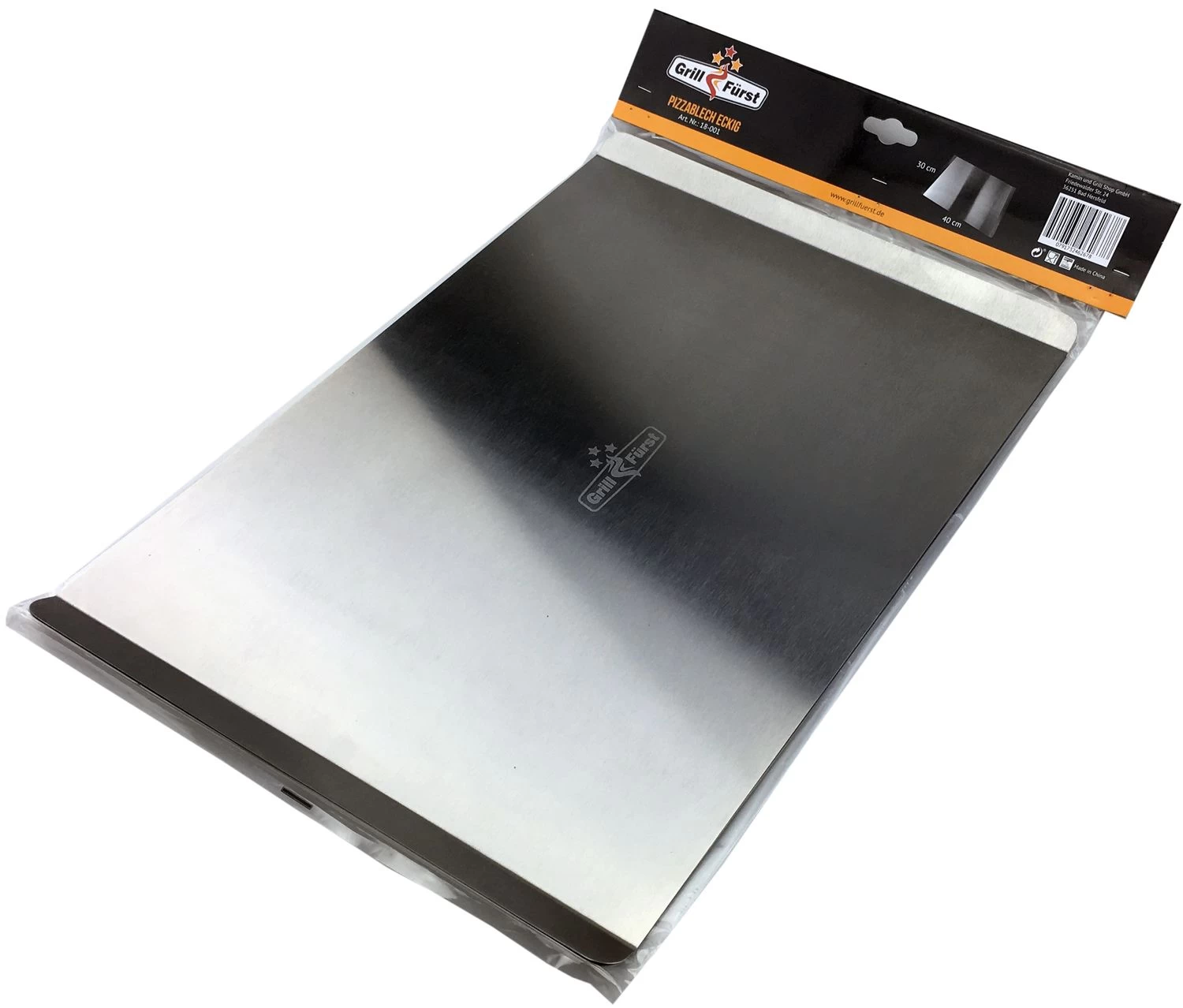 Grillfürst Pizzablech Edelstahl, Eckig, 40 Cm X 30 Cm