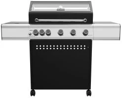 Grillfürst S530G 5-Brenner Gasgrill Mit Seitenkocher Und Gusseisen Rosten Inkl. Abdeckhaube