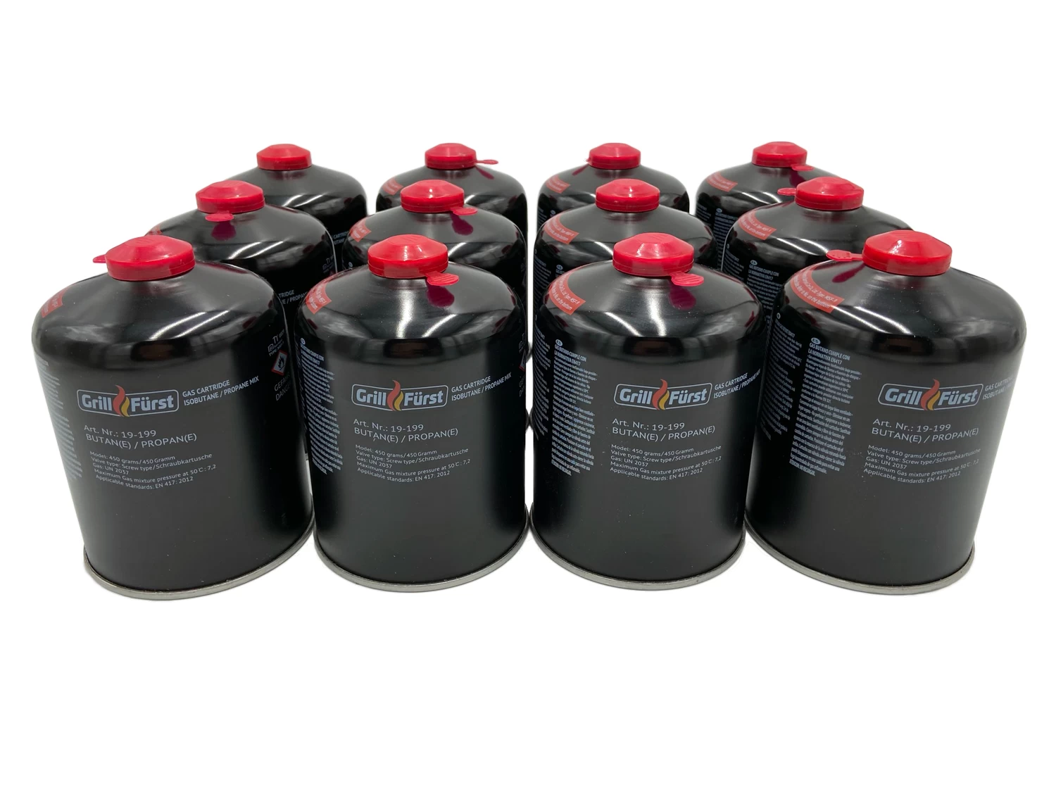 Grillfürst Kombi Kartuschen-Druckregler 50 Mbar - X-DEAL Inkl. 12 Grillfürst Gaskartuschen – Bild 3