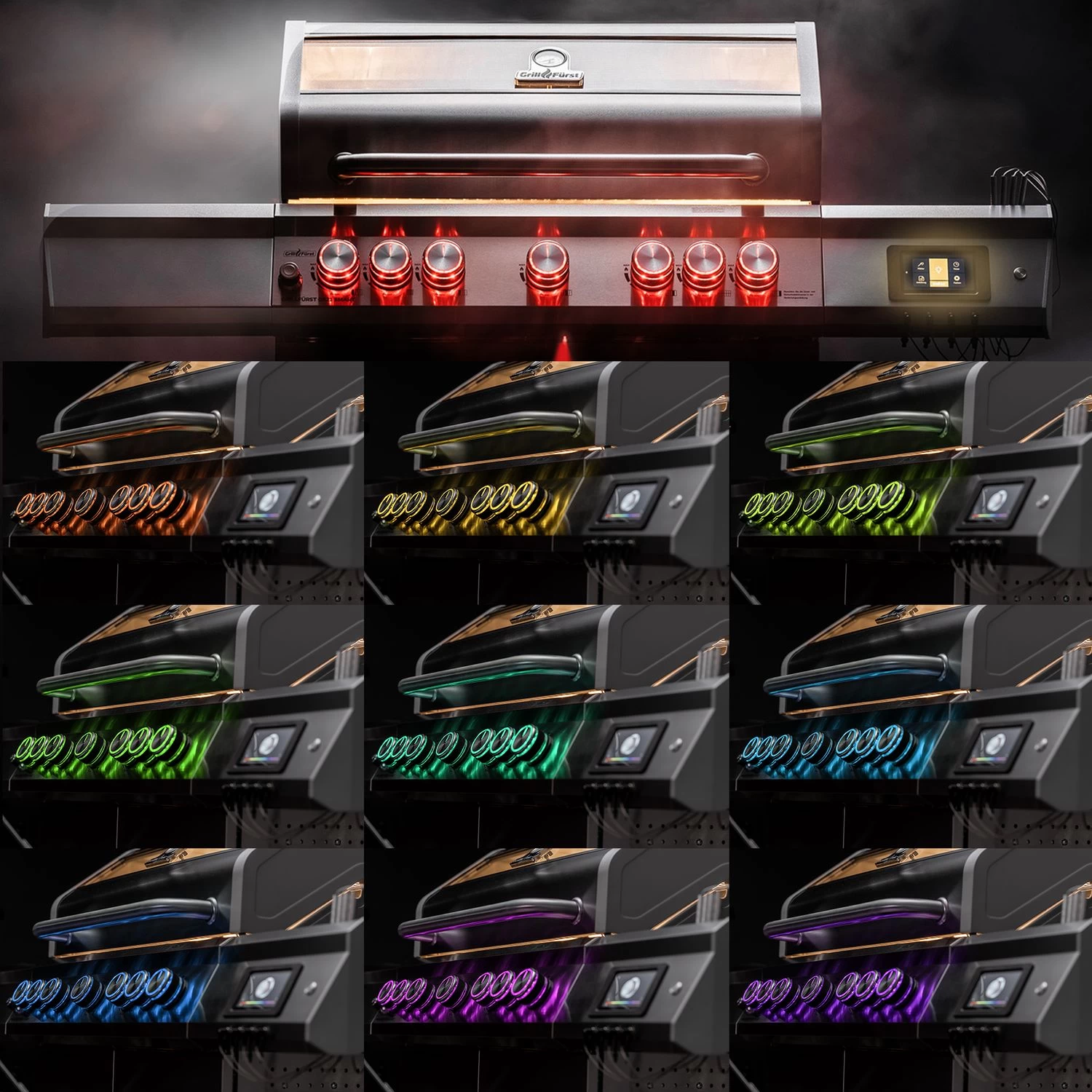 Grillfürst G521G Smart Grill - Mit Automatischer Temperatursteuerung, Hochtemperaturbrenner, Heckbrenner Und Gusseisen Rosten – Bild 8