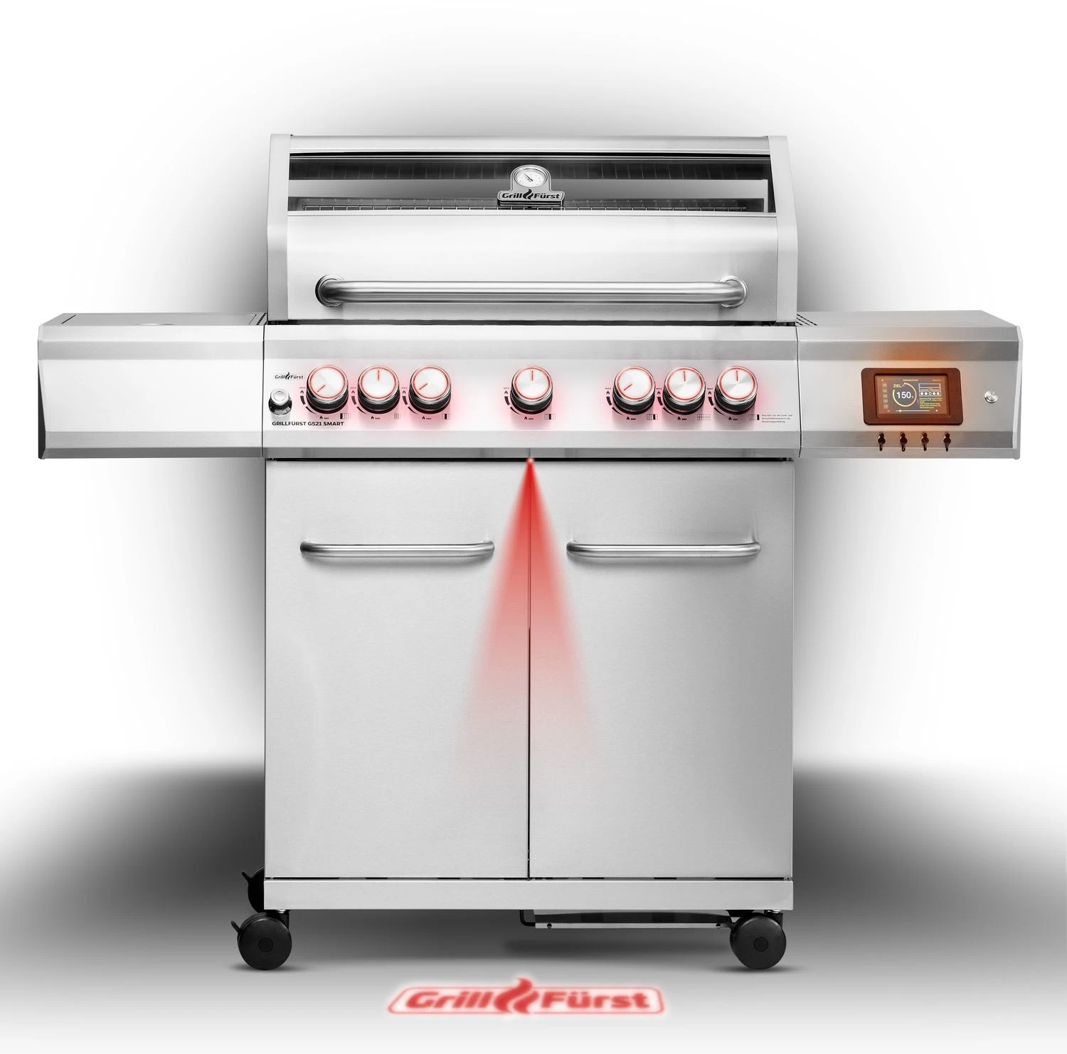 Grillfürst G521G Smart Grill - Mit Automatischer Temperatursteuerung, Hochtemperaturbrenner, Heckbrenner Und Gusseisen Rosten – Bild 9
