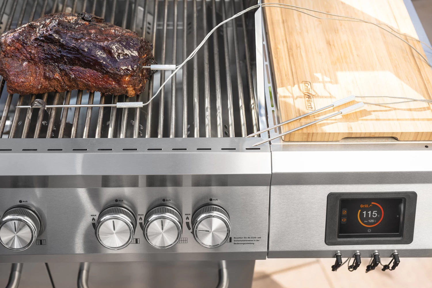 Grillfürst G521E Smart Grill - Mit Automatischer Temperatursteuerung, Hochtemperaturbrenner, Heckbrenner Und Edelstahl Rosten – Bild 10