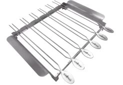 Grillfürst Edelstahl Spießhalter / Spießgestell Mit 6 Doppelspießen