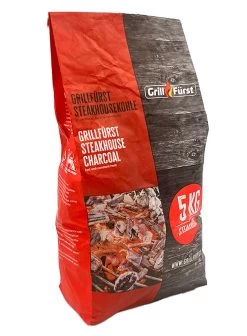 Grillfürst Steakhouse Kohle / Restaurant Holzkohle 5kg - Aus ökologisch Wertvoller Produktion - 100% Eindringerbusch Aus Namibia