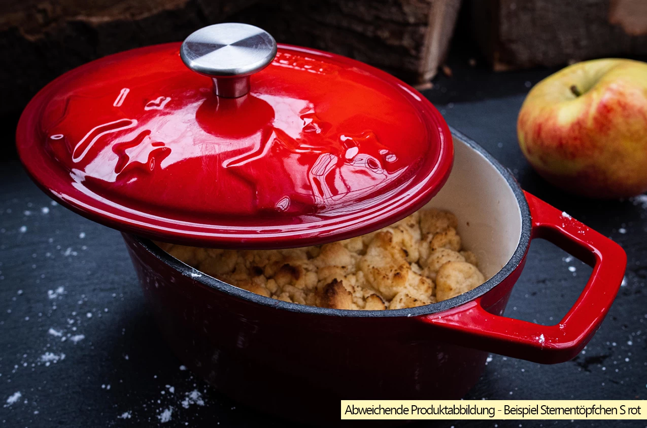 Grillfürst Dutch Oven Sternentöpfchen / Gusseisen Bräter - Emailliert - S - Blau – Bild 5