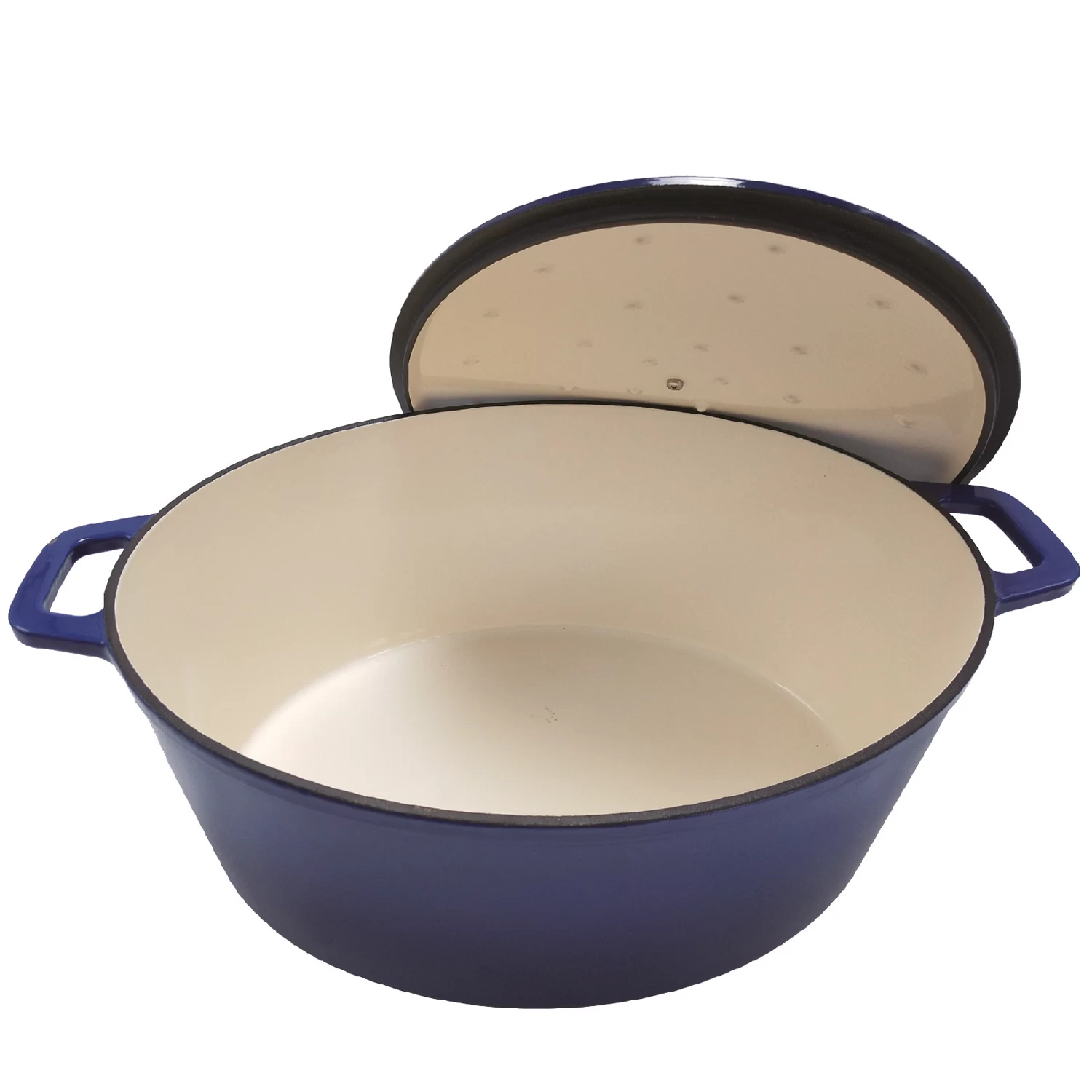 Grillfürst Dutch Oven Sternentöpfchen / Gusseisen Bräter - Emailliert - XL - Blau – Bild 2