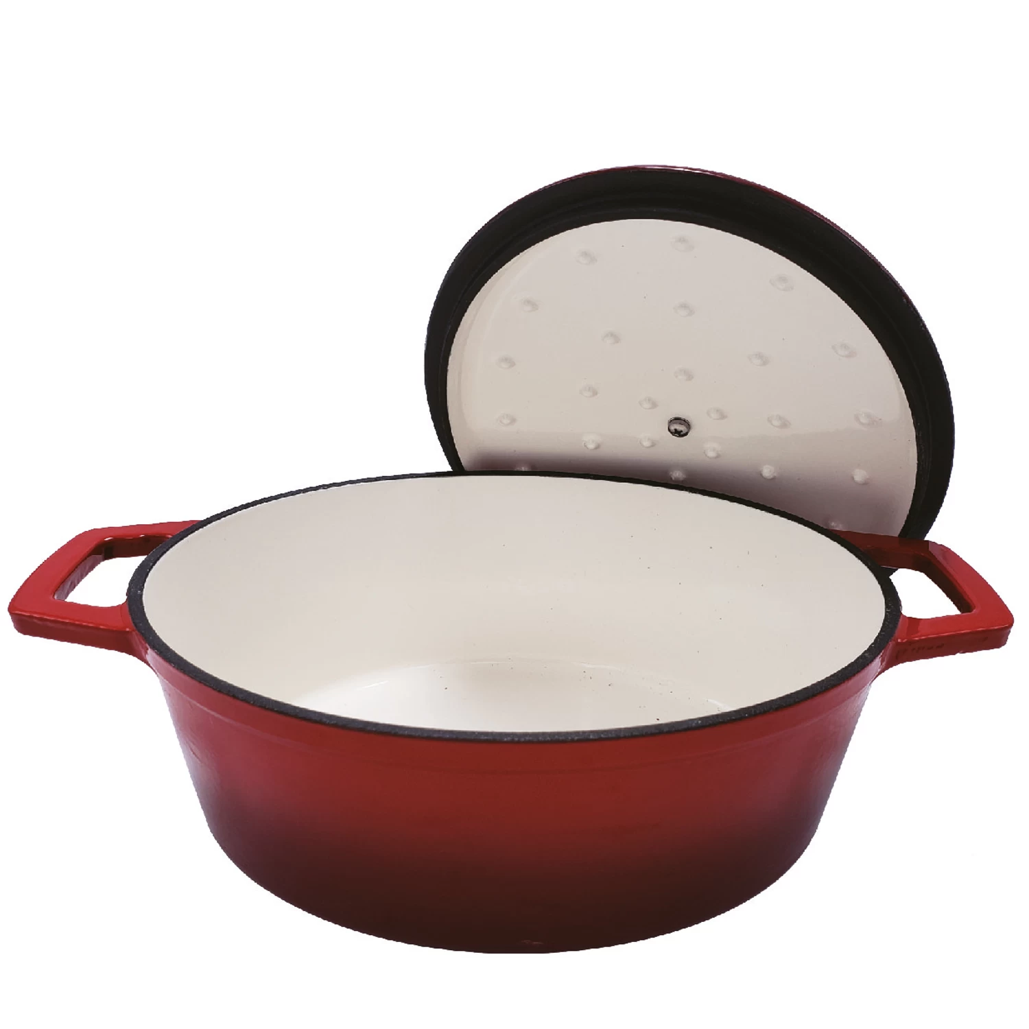 Grillfürst Dutch Oven Sternentöpfchen / Gusseisen Bräter - Emailliert - M - Rot – Bild 3