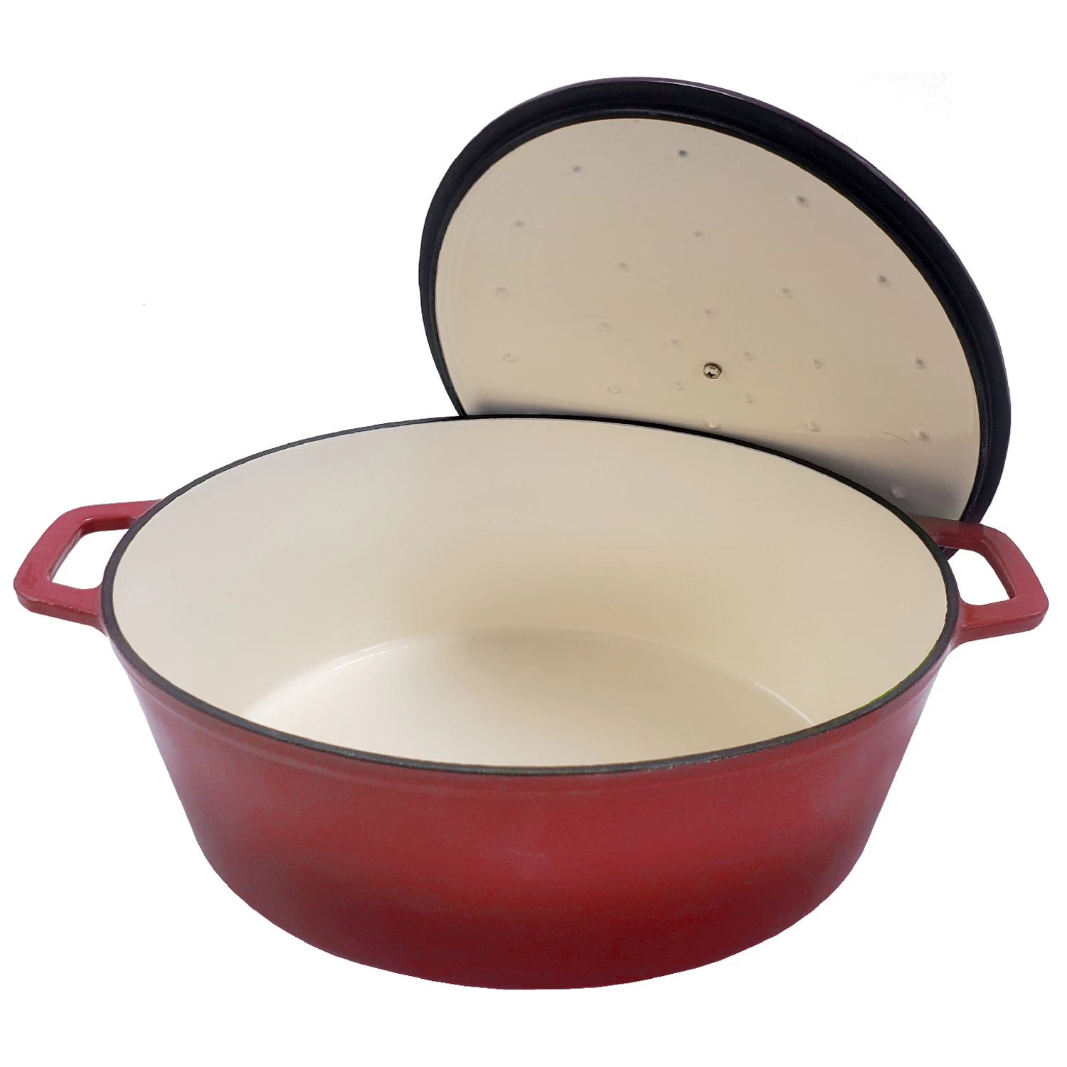 Grillfürst Dutch Oven Sternentöpfchen / Gusseisen Bräter - Emailliert - XL - Rot – Bild 3