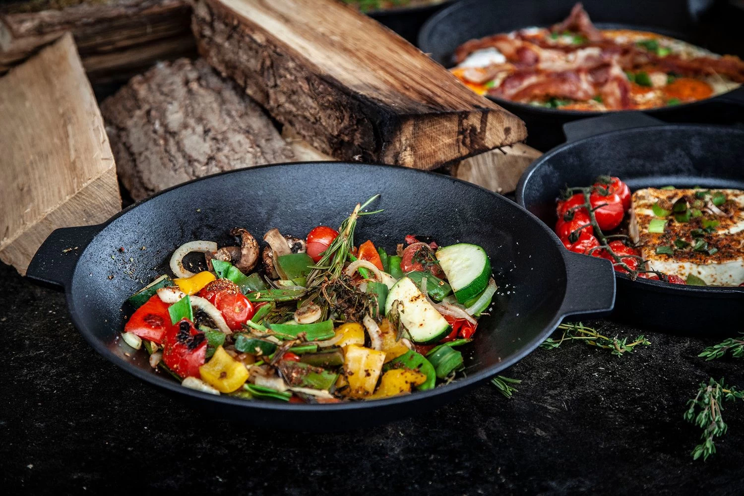 Grillfürst Gusseisen Wok Mit 2 Griffen Ø 30 Cm – Bild 5