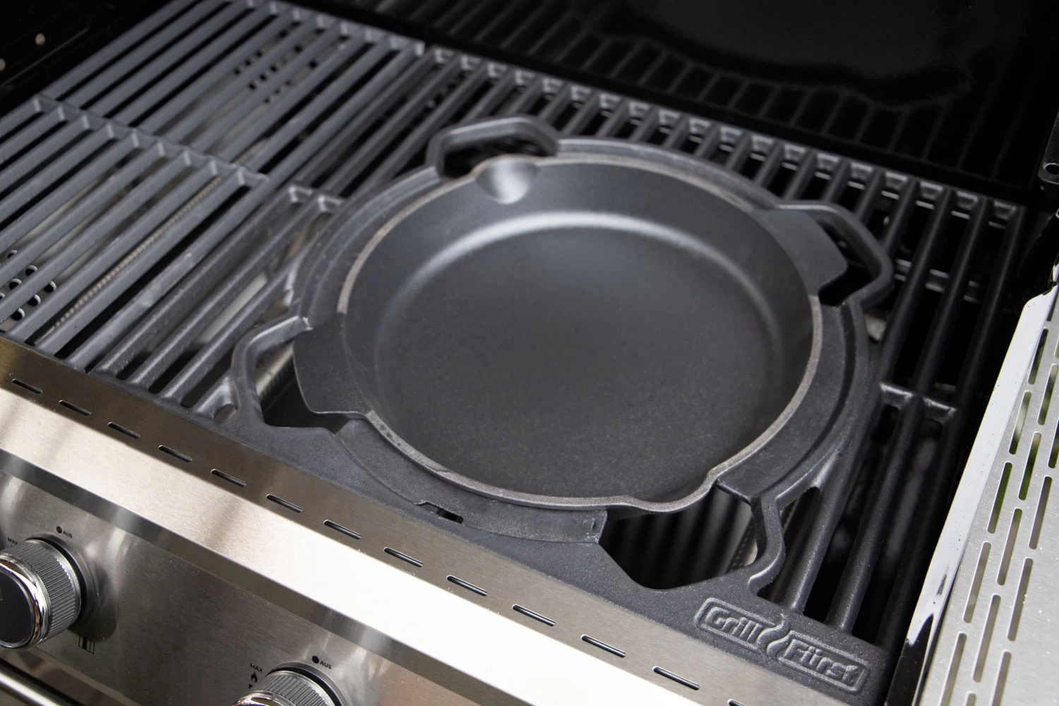 Grillfürst X-Rost System Grillrost Aus Gusseisen Für Grillfürst Gasgrills - Inkl. Gusseisen Wok Einsatz – Bild 7