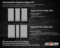 Grillfürst Grillplatte Gusseisen Für Rogue 365 (und Rogue 525 Bis 2020) 44,8 X 25,4 Cm